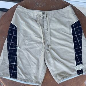 Cream swim trunks waist 31in